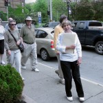 Jackie Murphy leads the lower Church Street walking tour